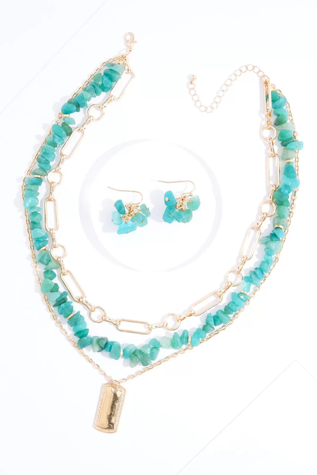 Cato Sets | Necklaces | Semi- Precious Pendant Necklace Set