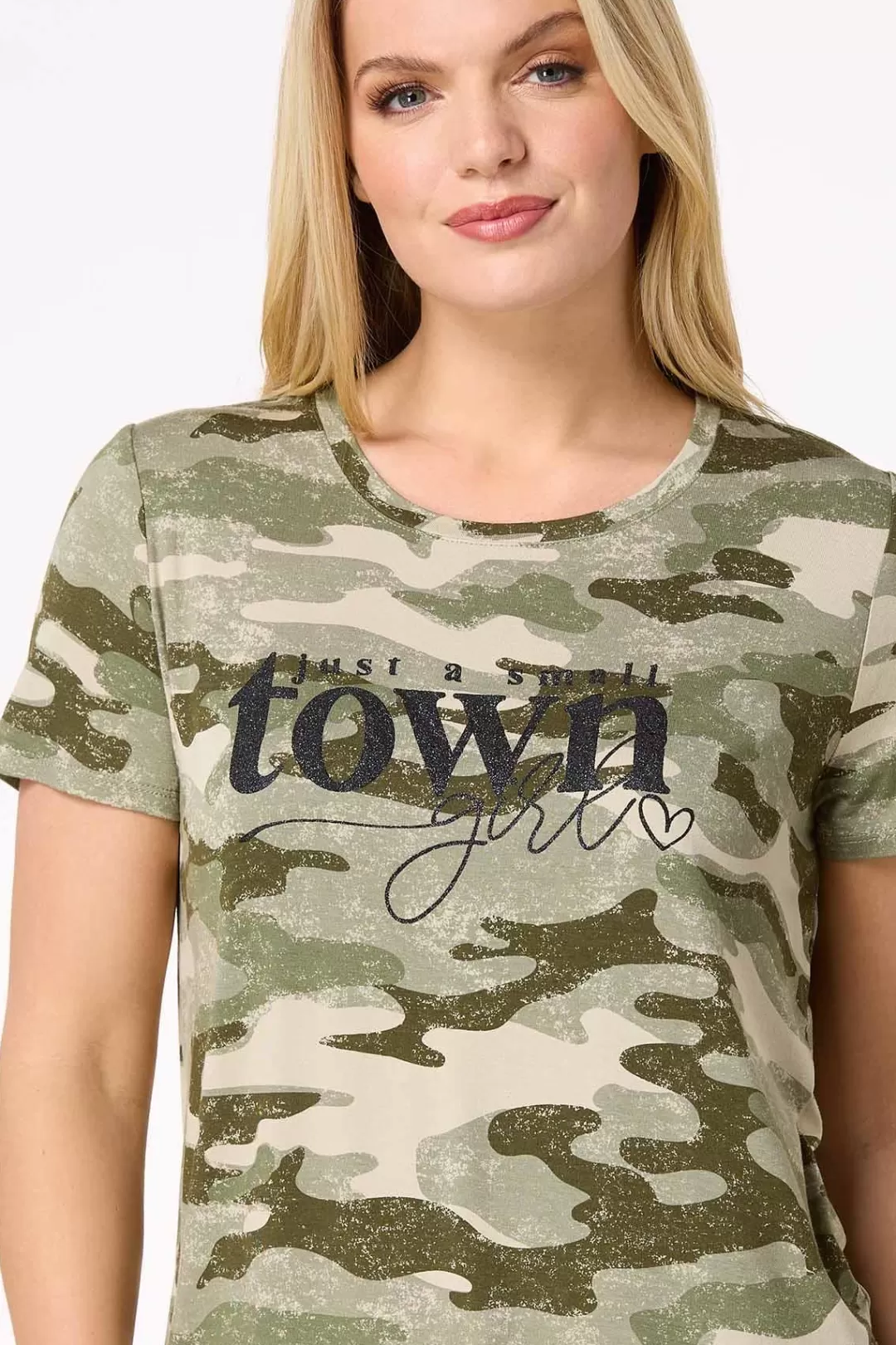 Cato Tops | Small Town Girl Camo Tee