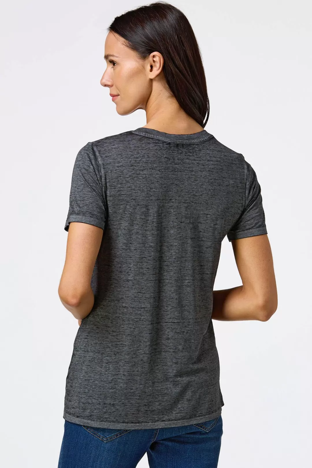 Cato Tops | Solid Burnwash Tee