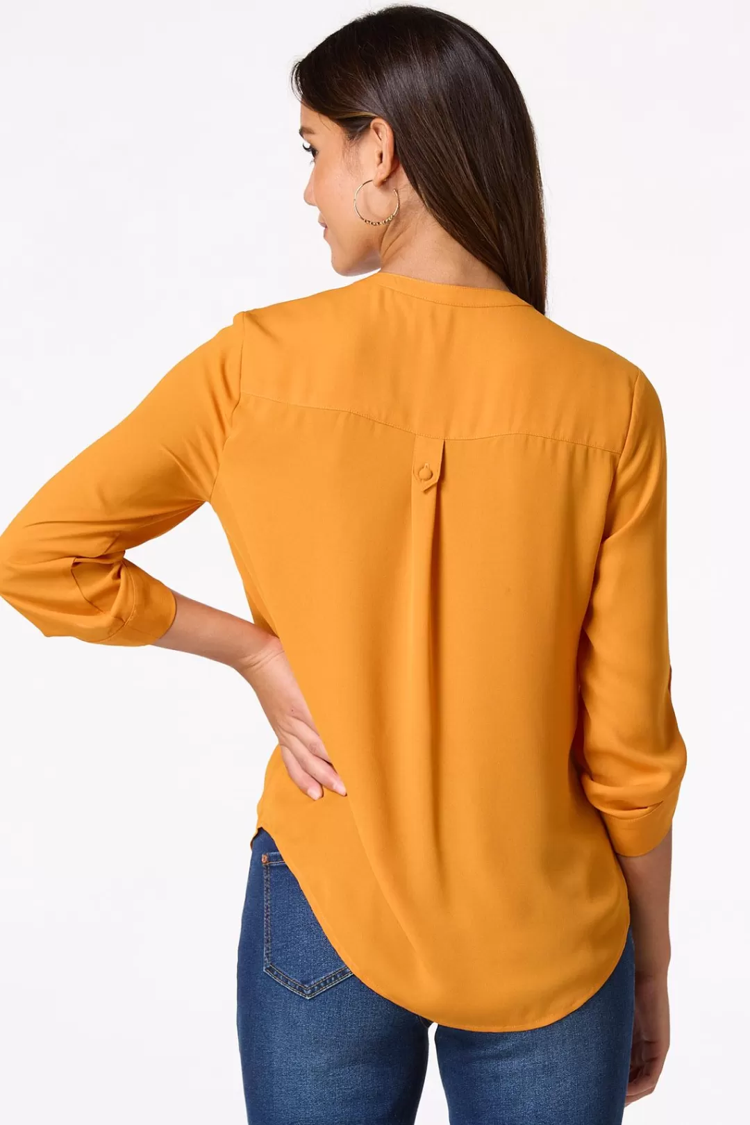 Cato Tops | Solid Double Pocket Top