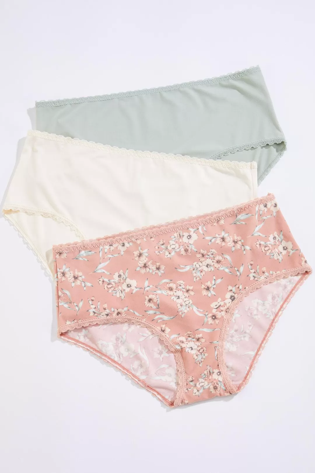 Cato Intimates | Solid Floral Brief Panty Set