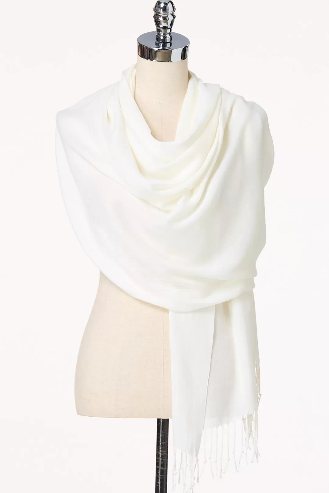 Cato Cover Ups | Solid Fringe Pashmina Scarf