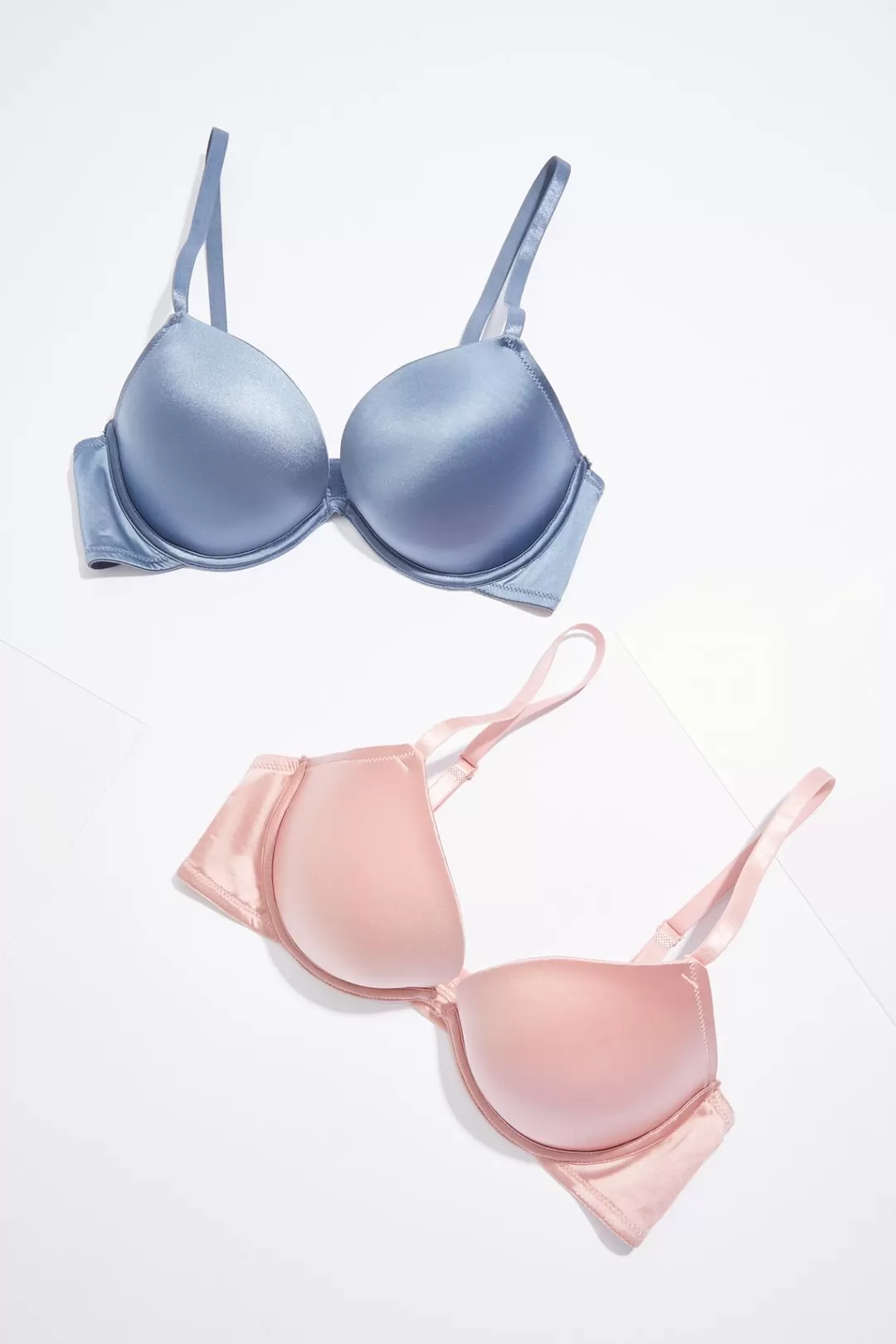 Cato Intimates | Solid Satin T- Shirt Bra Set