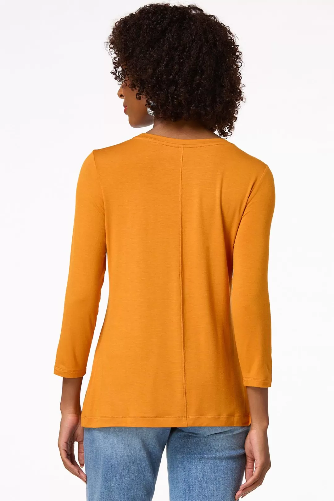 Cato Tops | Solid Scoop Neck Top