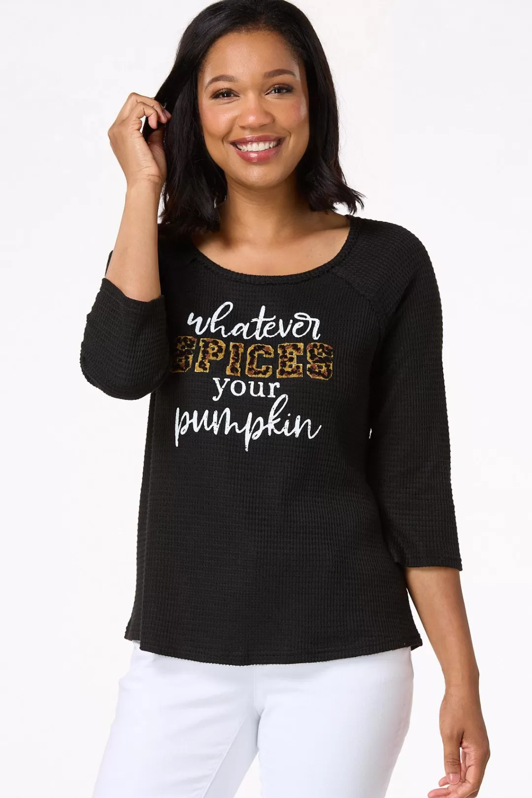 Cato Tops | Spices Your Pumpkin Waffle Top