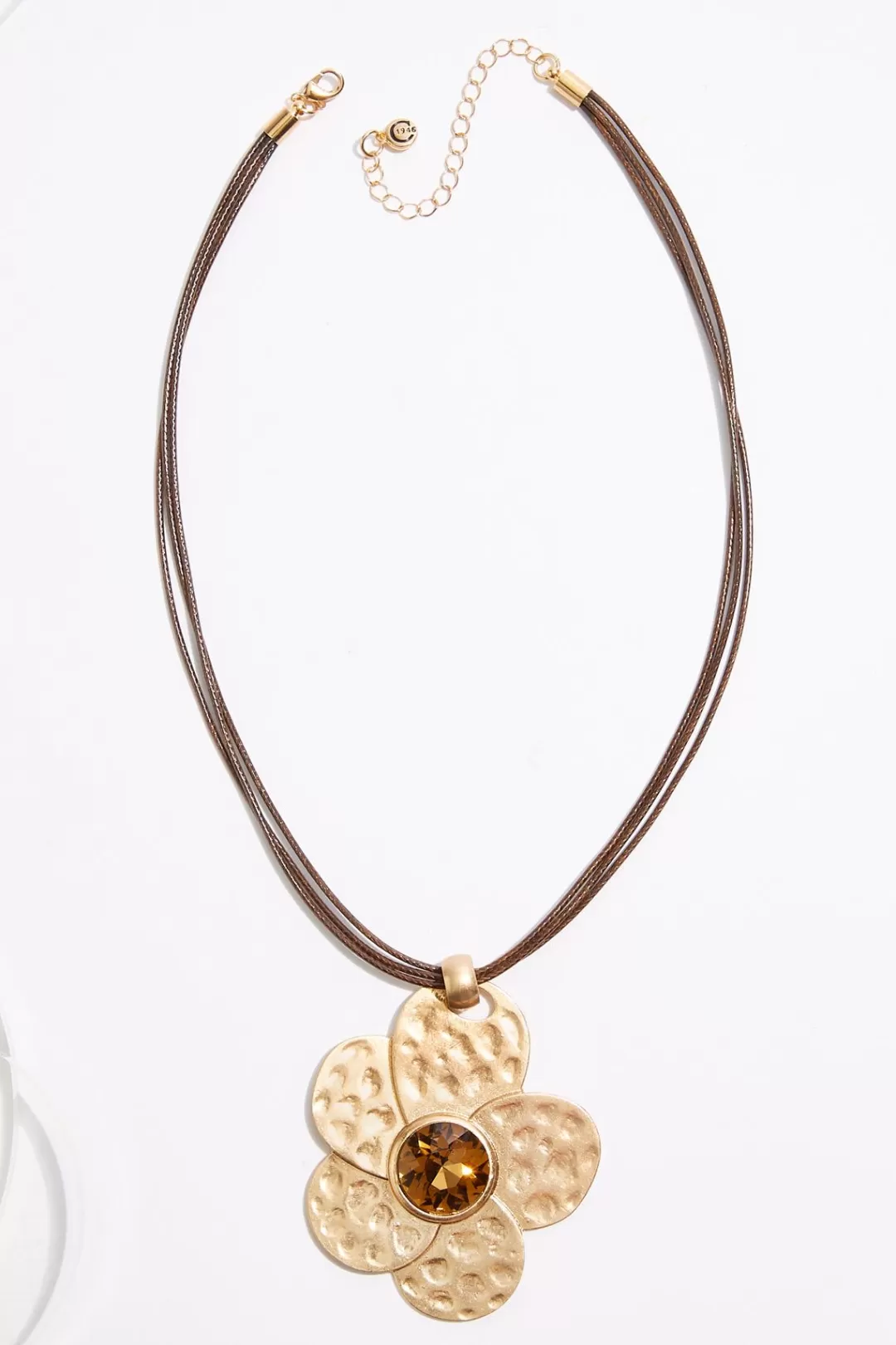 Cato Necklaces | Statement Flower Pendant Cord Necklace