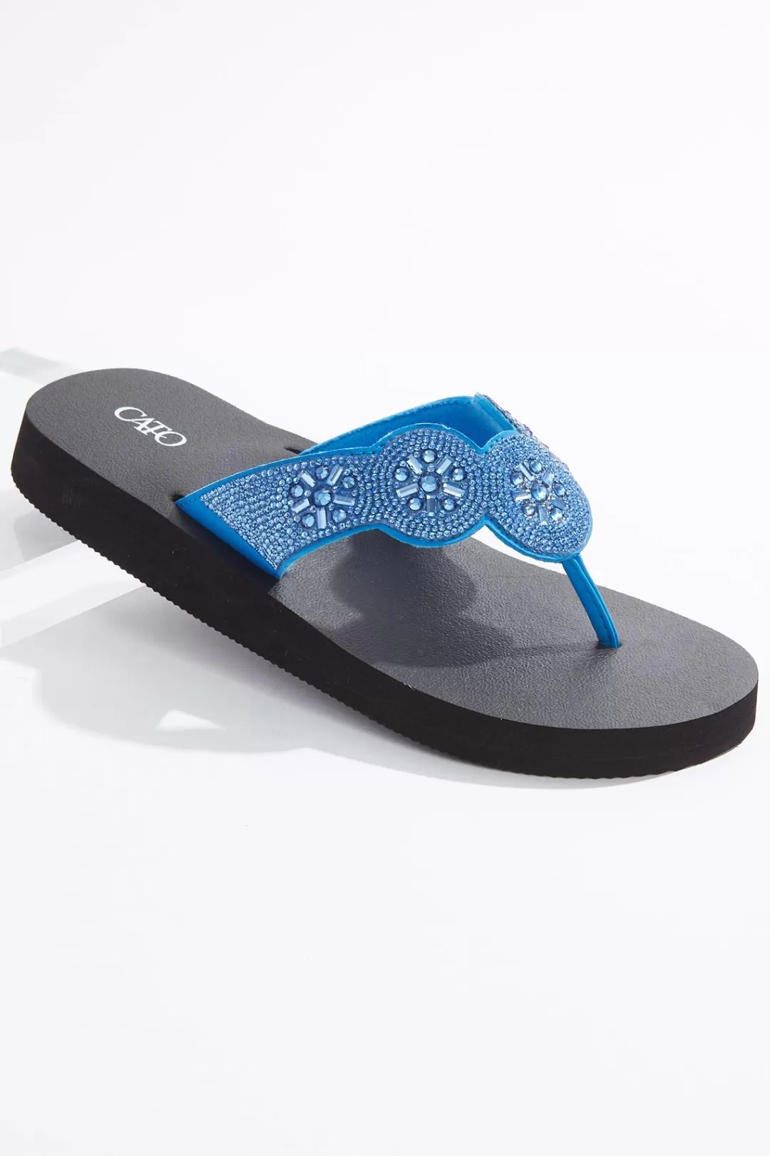 Cato Sandals | Stone Medallion Flip Flops