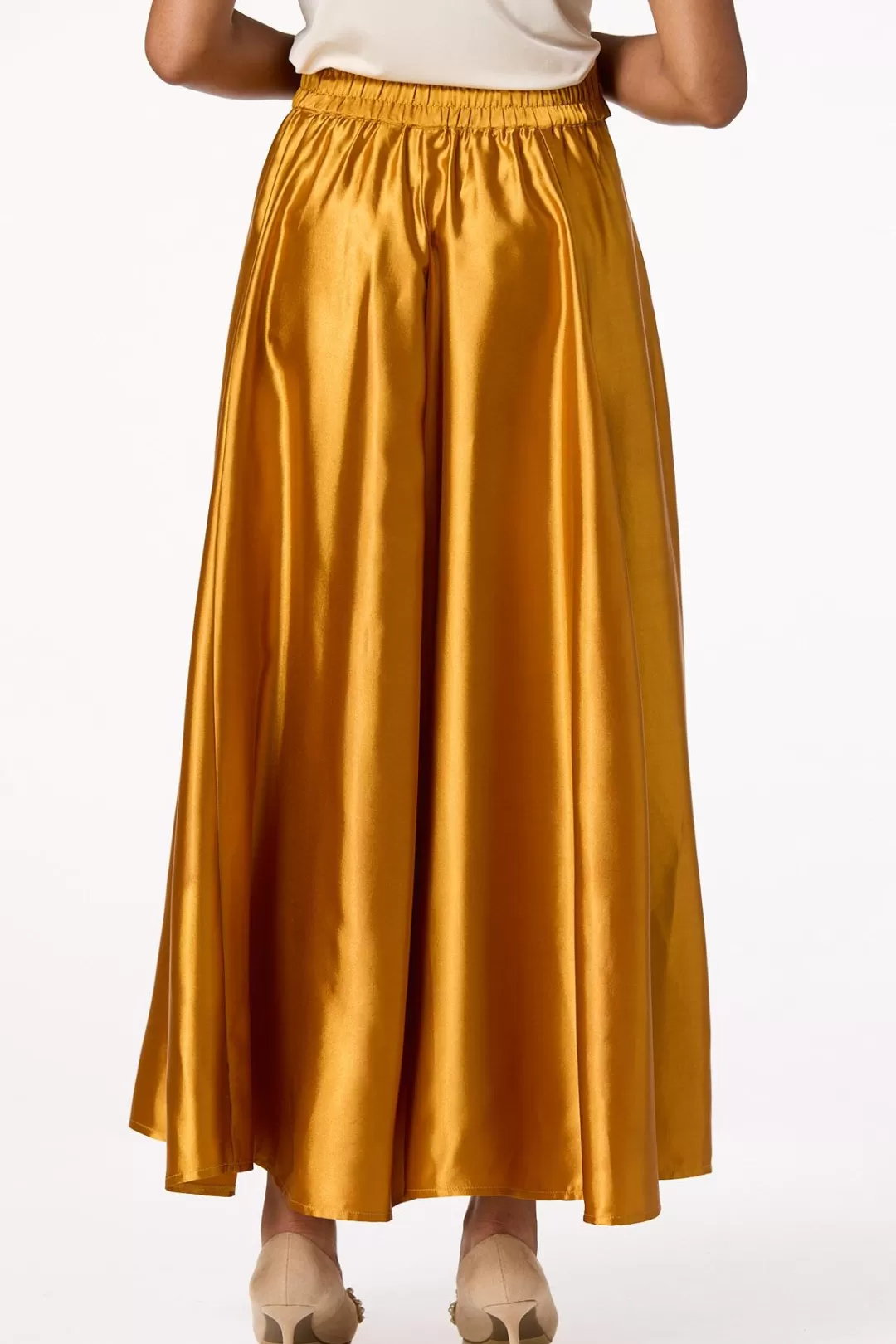 Cato Skirts | Sweeping Satin Maxi Skirt