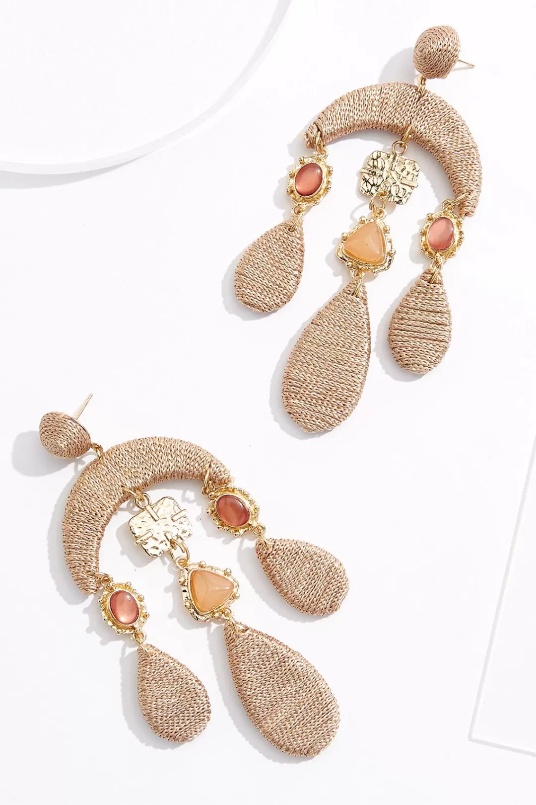 Cato Earrings | Thread Statement Chandelier Earrings