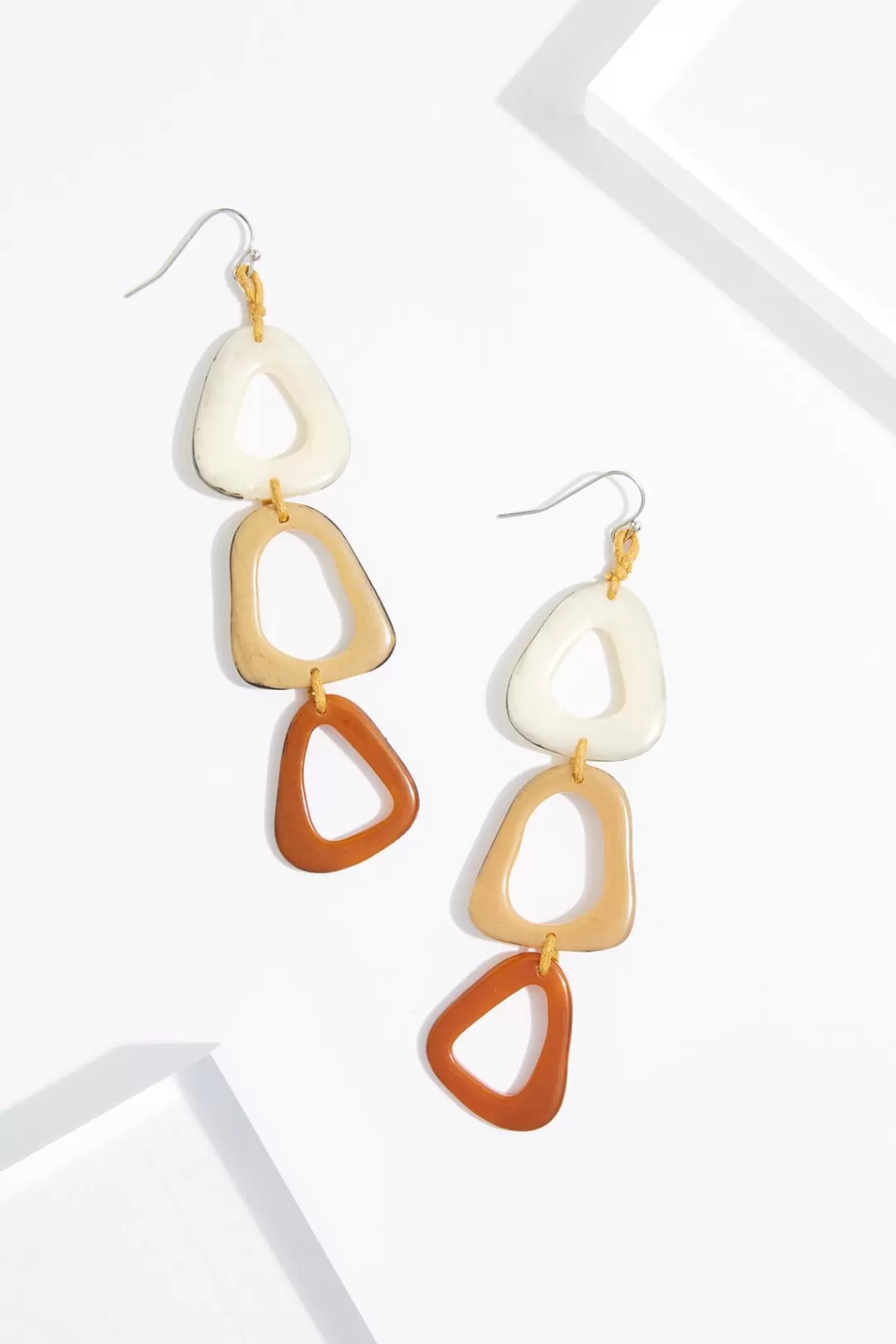 Cato Earrings | Tiered Cutout Shape Earrings