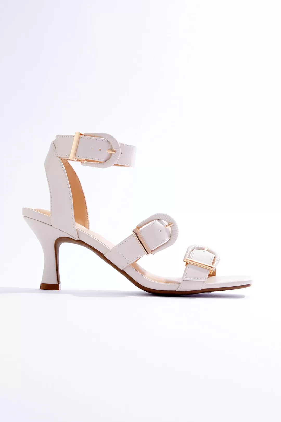 Cato Sandals | Heels | Triple Buckle Heeled Sandals