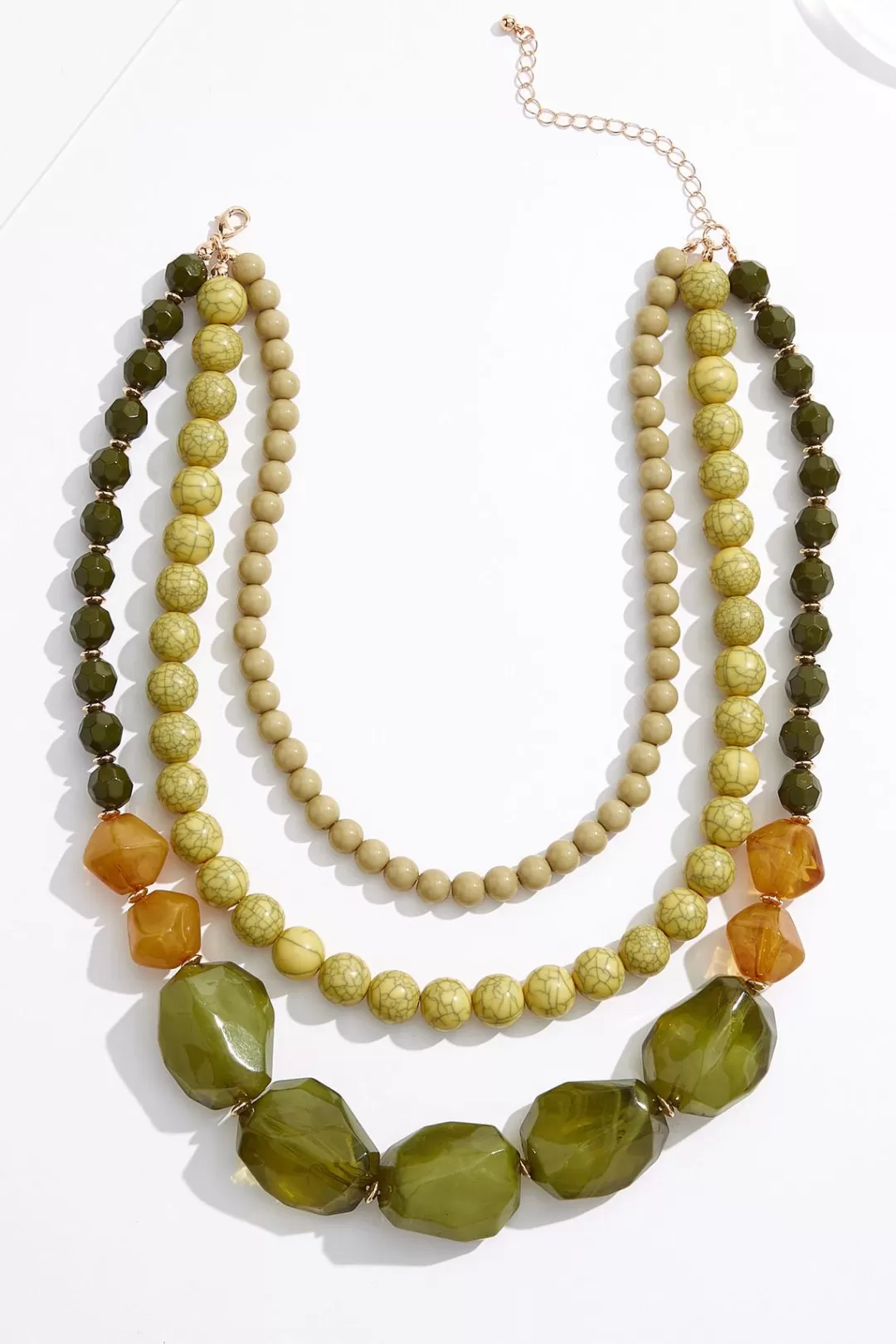 Cato Necklaces | Triple Layered Lucite Short Necklace