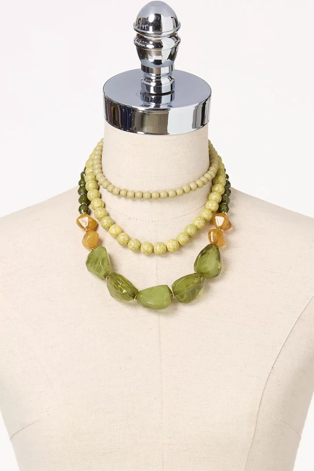 Cato Necklaces | Triple Layered Lucite Short Necklace