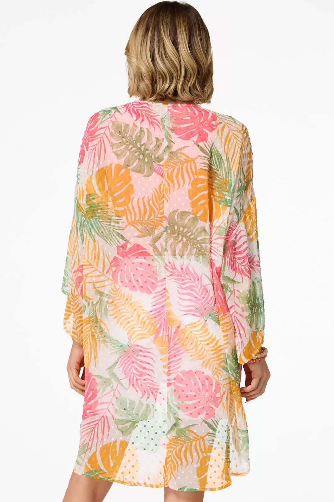 Cato Cover Ups | Tops | Tropical Clip Dot Kimono