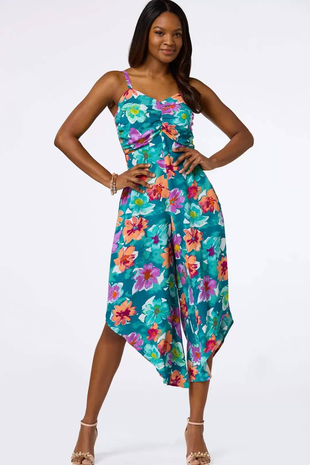 Cato Dresses | Tropical Floral Genie Jumpsuit