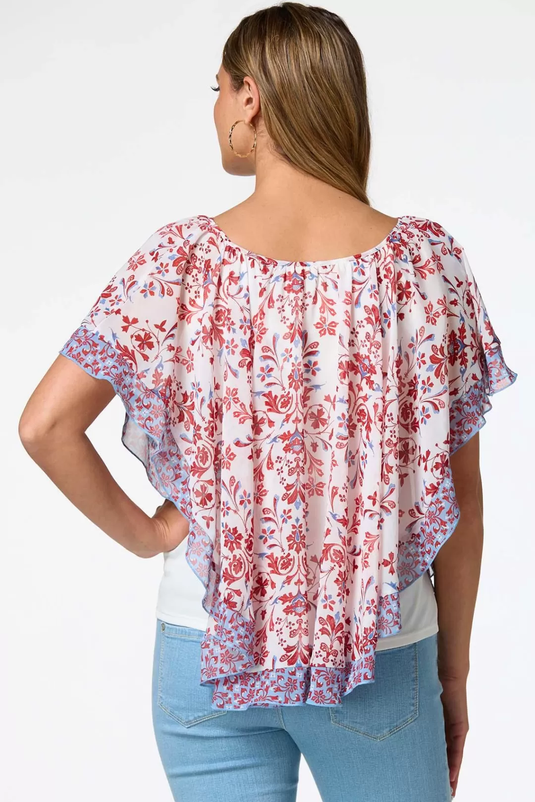 Cato Tops | Twin Floral Capelet