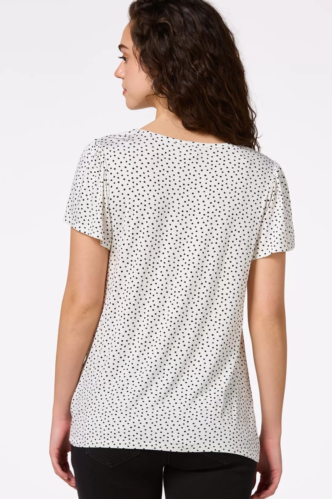 Cato Tops | Twisted Smocked Dot Top