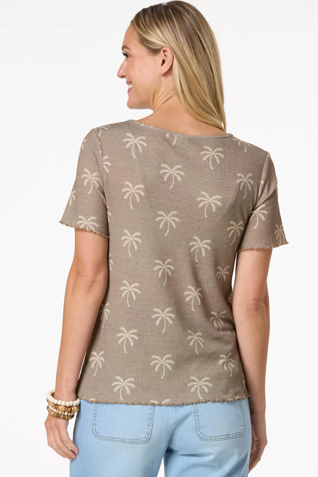 Cato Tops | Waffled Palm Leaf Top