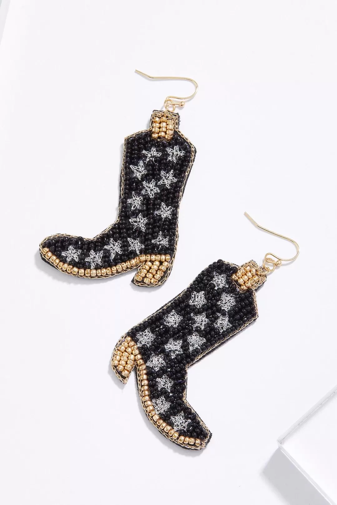 Cato Earrings | Western Seed Bead Boot Earrings