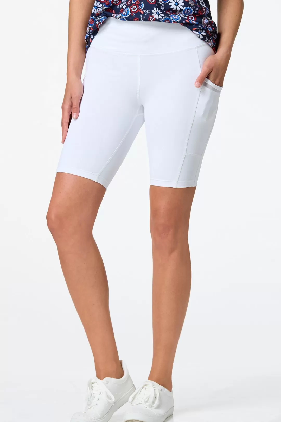 Cato Athleisure | Shorts | White Biker Shorts