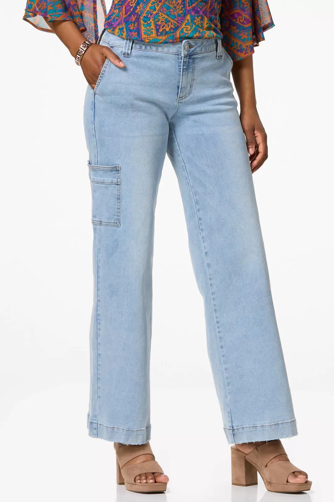 Cato Jeans | Wide Leg Cargo Jeans