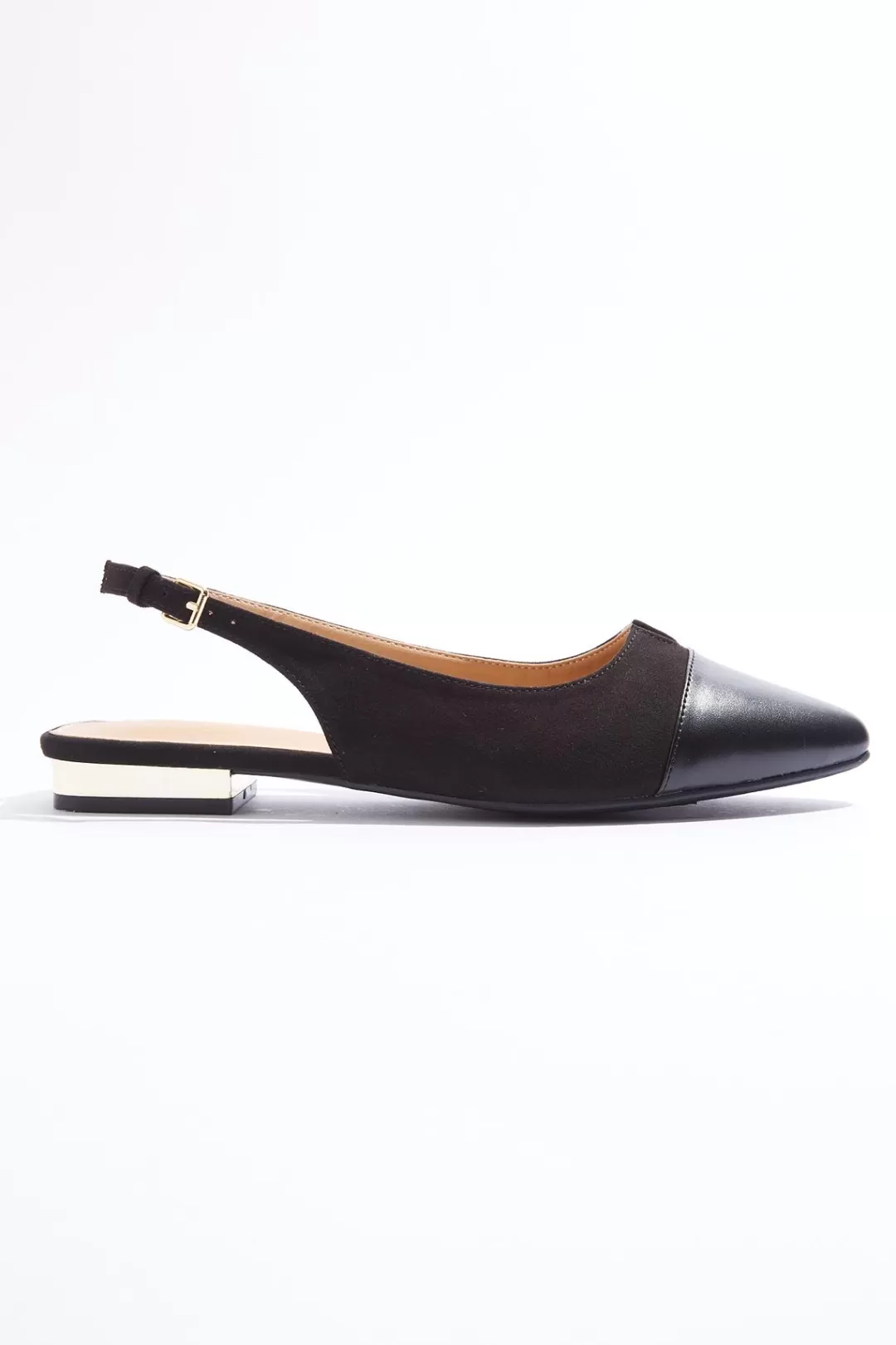 Cato Wide Width | Wide Width Notch Vamp Slingback Flats