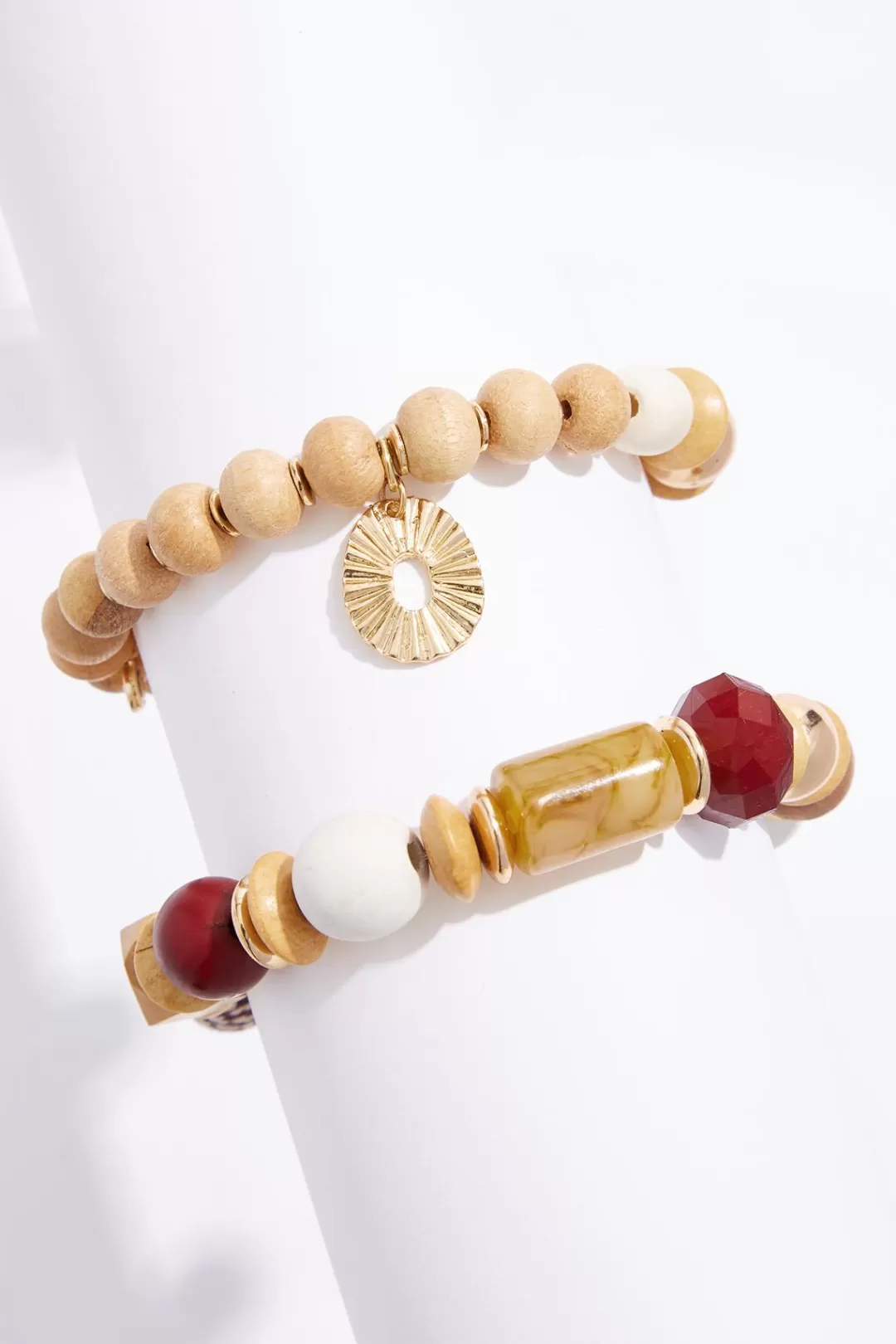 Cato Bracelets | Wood Beaded Bracelet Set