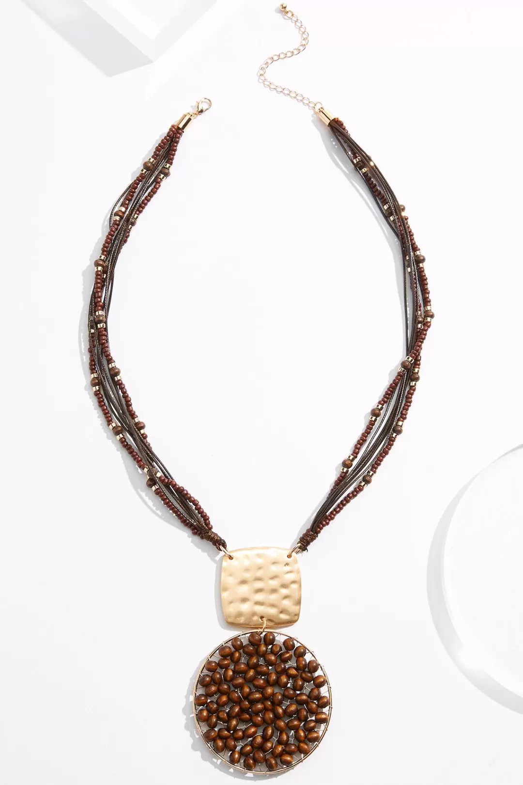 Cato Necklaces | Wood Cluster Pendant Necklace