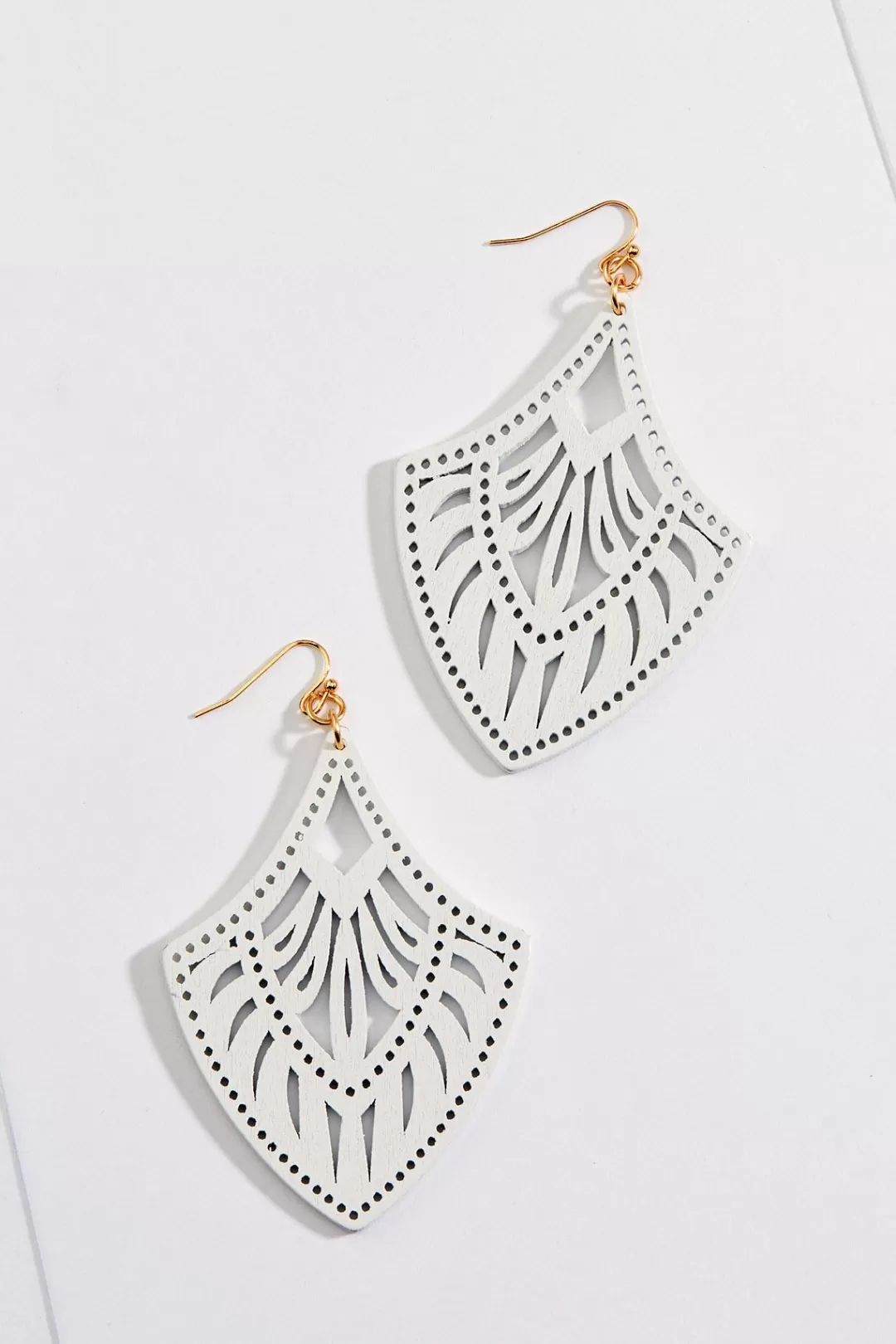 Cato Earrings | Wood Cutout Earrings