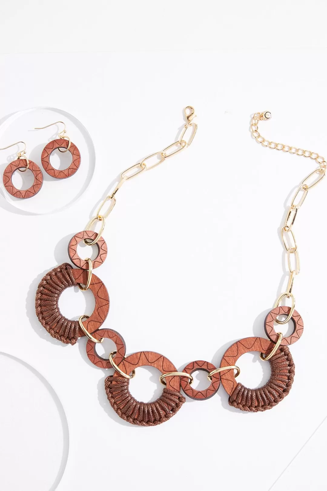 Cato Sets | Necklaces | Wood Cutout Necklace Set