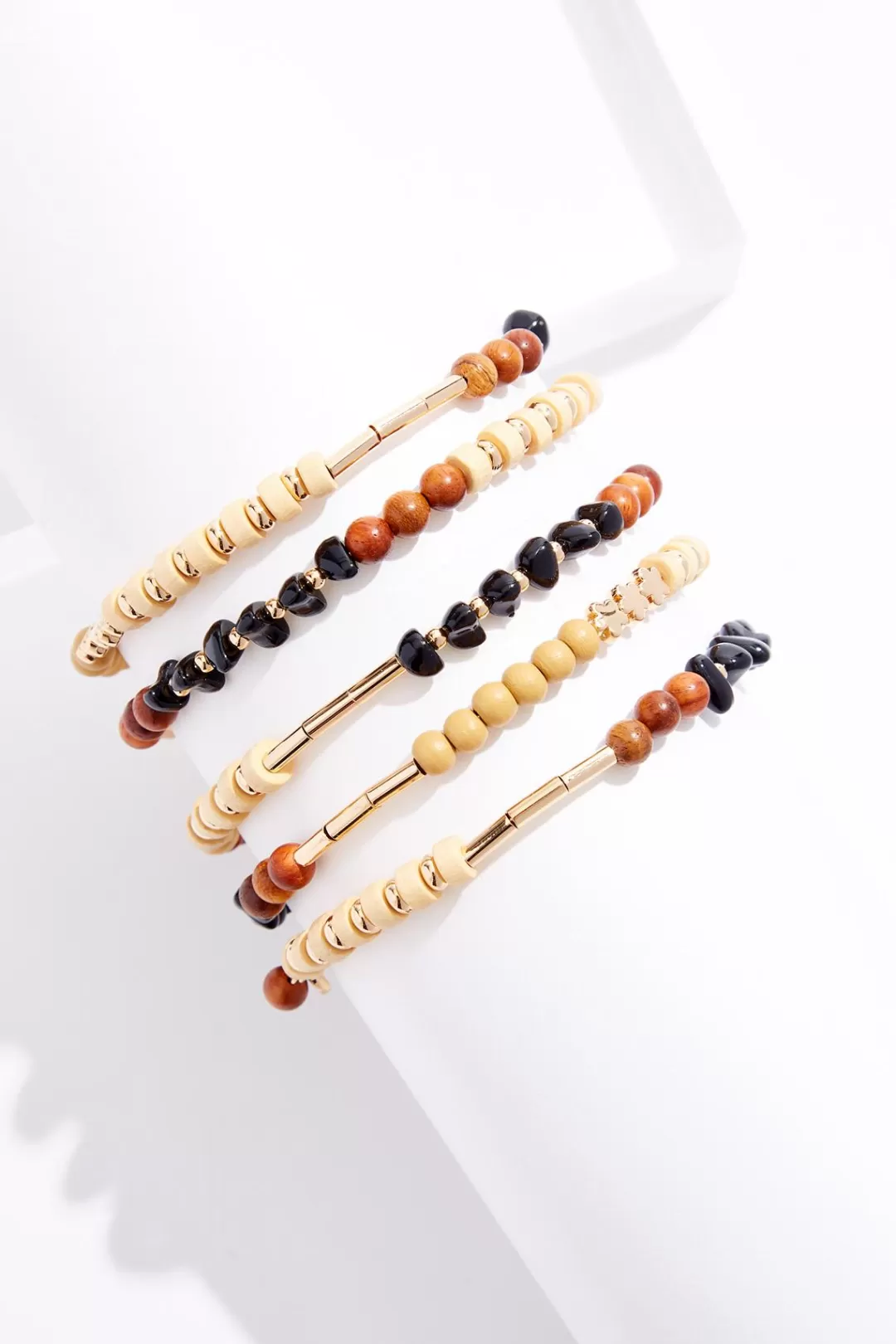 Cato Bracelets | Wood Neutral Coil Bracelet